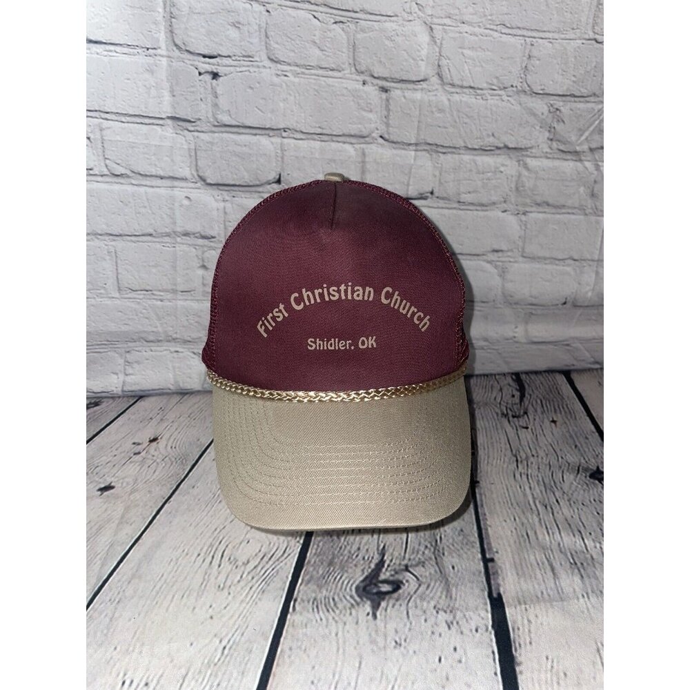 First Baptist Church, Shidler OK Ball Cap Maroon SnapBack Hat